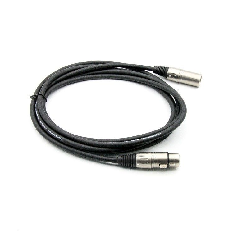 10ft XLR الذكور إلى XLR الإناث مكثف كابل الميكروفون للمسرح والموسيقى الحية كابل الميكروفون الأسود