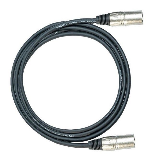 3 أسلاك ميكروفون XLR من ذكر إلى امرأة كابل ميكروفون أسود كابل XLR