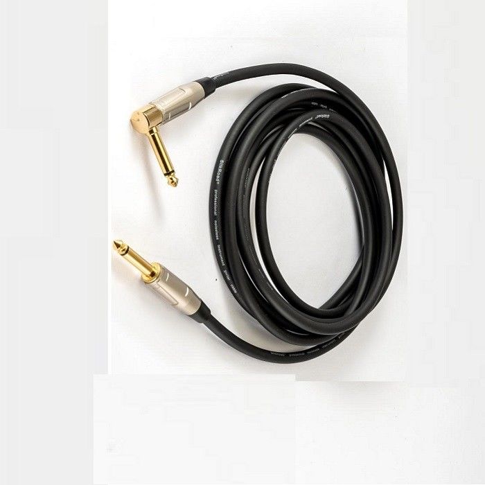 22 Awg كابل غيتار باس 1/4 بوصة مستقيم إلى 1/4 بوصة زاوية