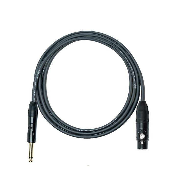 0.25 بوصة كابل ميكروفون XLR أسود كابل ميكروفون ذكر إلى XLR ميكروفون أنثى محول للمزيج