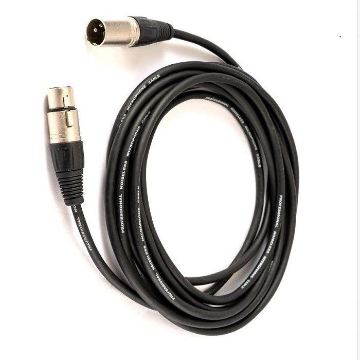 20ft الذكور إلى الإناث كابل Xlr الأسود لون مايك كابل الرؤوس لخلاط الميكروفون