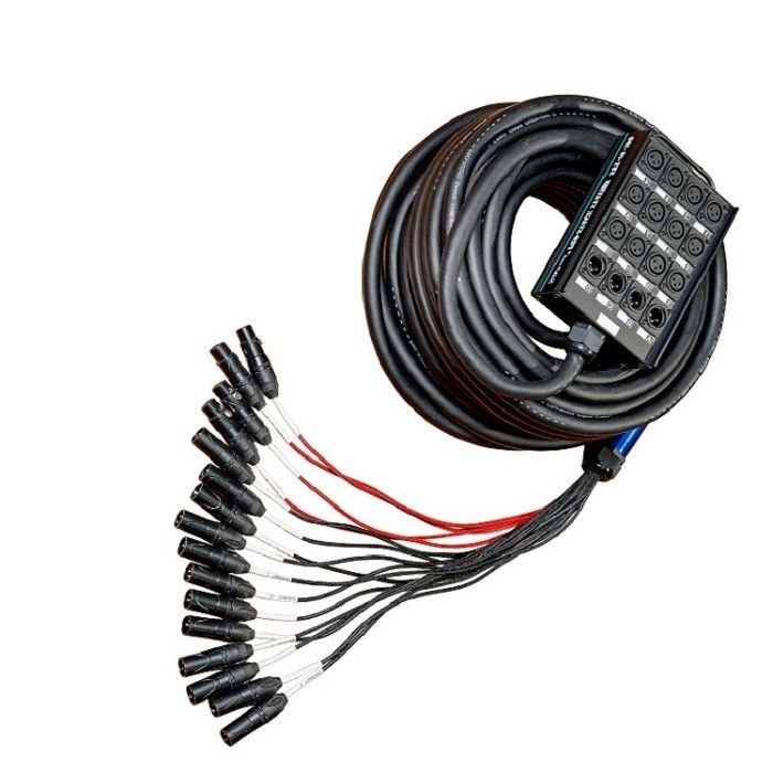 كابل ثعبان الصوت الكلي متعدد القنوات XLR ذات الملف المنخفض إرسال لوحة الدوائر XLR المجزئة 100 قدم