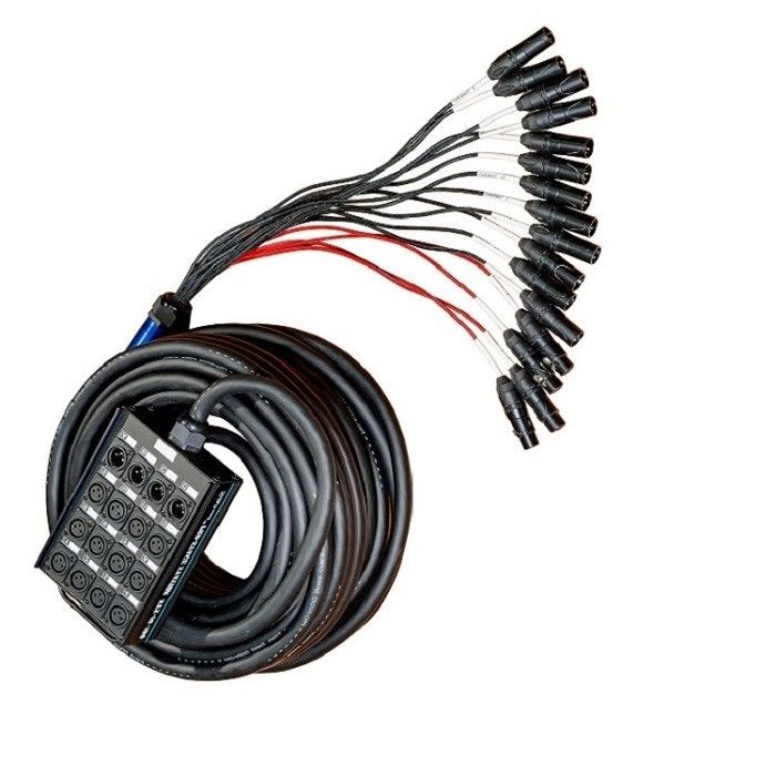 القنوات المتعددة الصوت Xlr ثعبان 100ft 16 قنوات كابل XLR القسمة كابل للتسجيل