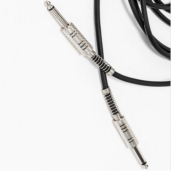 5.5ملم مكبرات الصوت كابل صوتي 1/4 بوصة كابل 6.35ملم مستقيم سوداء كابل مكبرات الصوت الروديوم