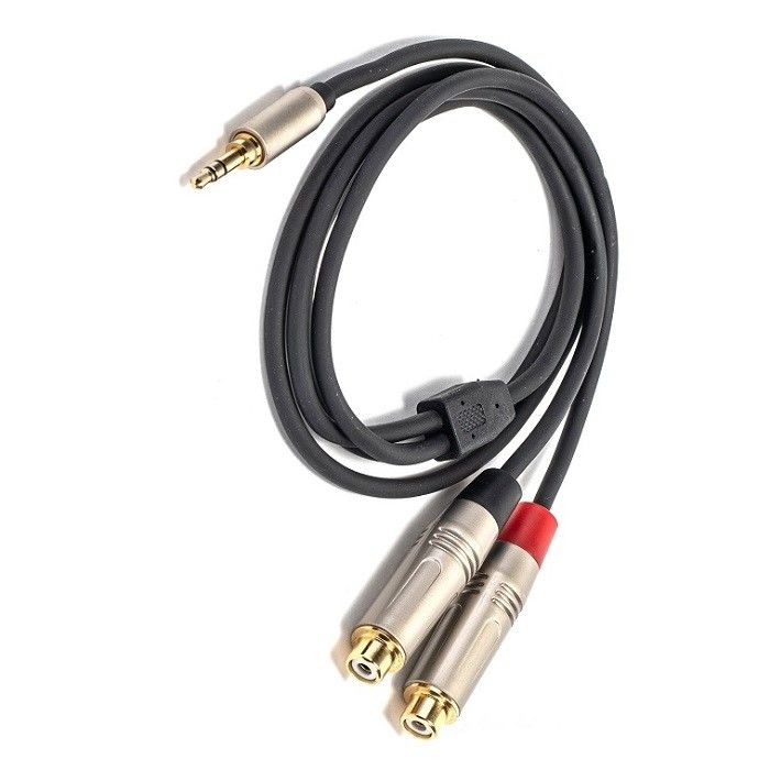 3.5 ملم Y كابل التقسيم إلى RCA Y كابل صوتي 3.5 ملم ستيريو إلى 2 * RCA للمكبر الصوتي