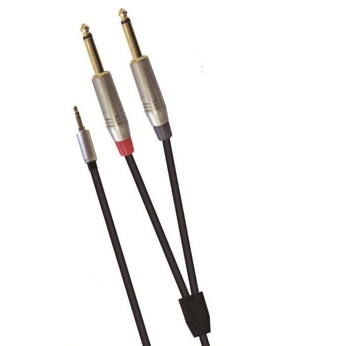 الصوت و Y Splitter Adapter 3.5 ملم ستيريو إلى مزدوج 1/4 بوصة لمزيج مكبر الصوت