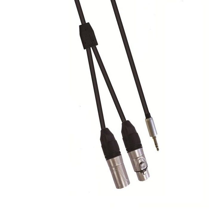 كابل صوتي 3.5 ملم ستيريو إلى XLR F XLR M Y كابل تقسيم لمزيج السماعات