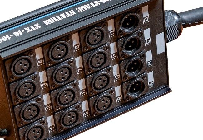 كابل DDP الصوتي الثعبان المهنية 12/16 قنوات XLR إلى XLR الذكور إلى الإناث 30M الفضة PVC