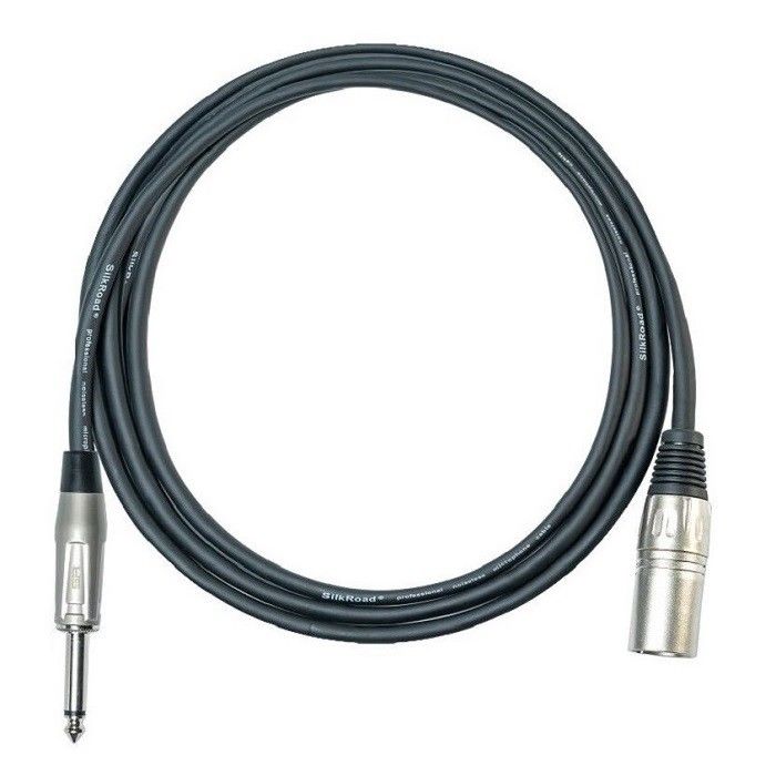 XLR الإناث إلى 1/4 بوصة 6.35mm TS كابل الميكروفون كابل الميكروفون الأسود كابل XLR 10 قدم