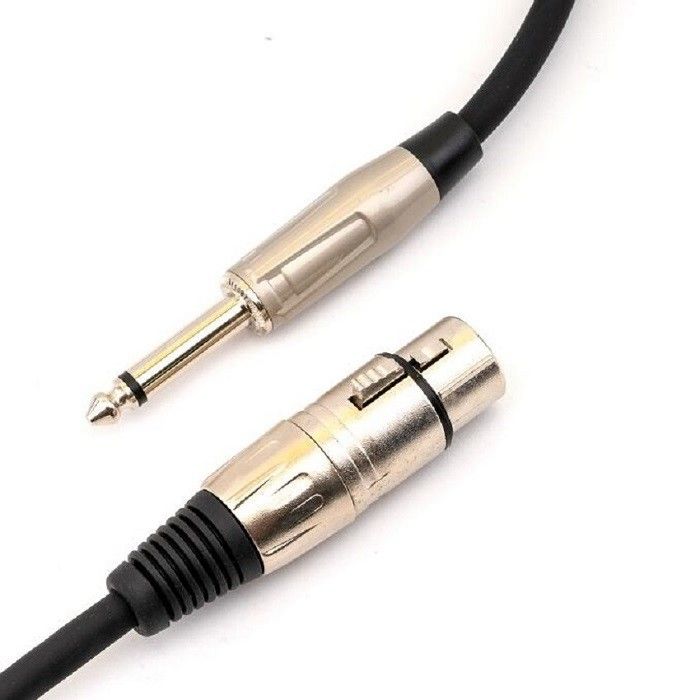 1/4 إلى XLR سلك الميكروفون الإناث أسود كابل XLR كابل الميكروفون 10 قدم