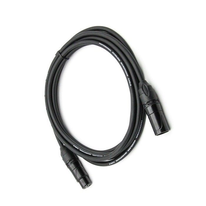 OFC Mic Patch Cord 3 Pin XLR Make to Female سلك الميكروفون الأسود 20ft